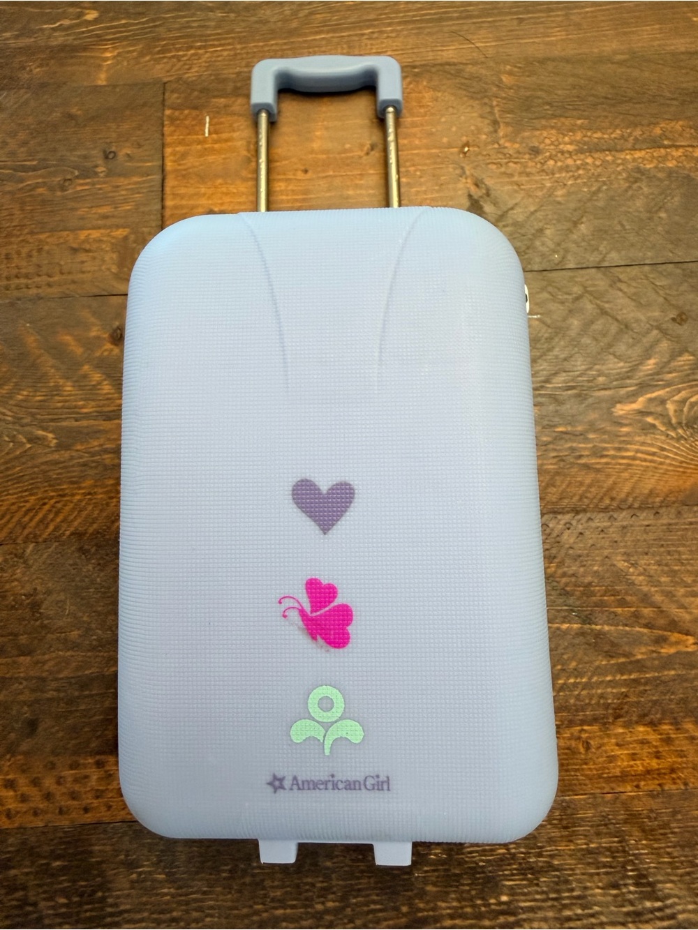 American Girl Rolling Suitcase Purple Luggage Travel Zippered 2012 Doll Toy GUC